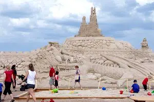BEACH GAMES: Visitors to Lappeenranta's Sandcastle will be loaned NFC phones to follow a poster-driven quiz trail