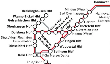 ALL MAPPED OUT: The trial are will expand to cover routes between Berlin, Hanover, Frankfurt and the Ruhr from January 2010 (click to see full map)