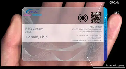 Hicel's NFC business card