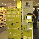 A Carrefour 'Mon Panier' kiosk with NFC