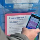 Connecting with NFC at a Helsinki tram stop