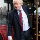 Mayor Boris Johnson on a London bus