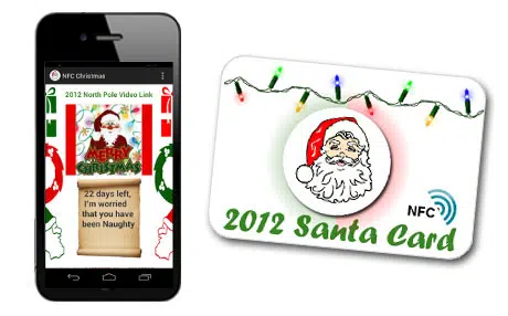 The NFC Christmas App and a Santa Card