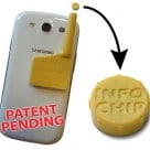 INFOCHIP: The Sniper antenna adapter allows NFC phones to read tiny Duraplug RFID tags. Click to enlarge