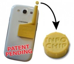 The Sniper antenna adapter allows NFC phones to read tiny Duraplug RFID tags