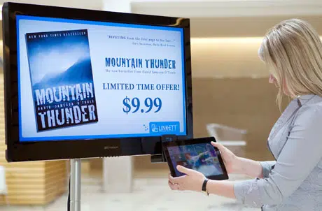 Linkett transforms an ordinary TV into an NFC-based interactive advertising display