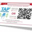 An NFC enabled gift card holder from Tap For Message