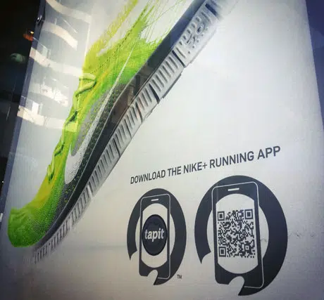 NFC posters offer Nike+ app downloads