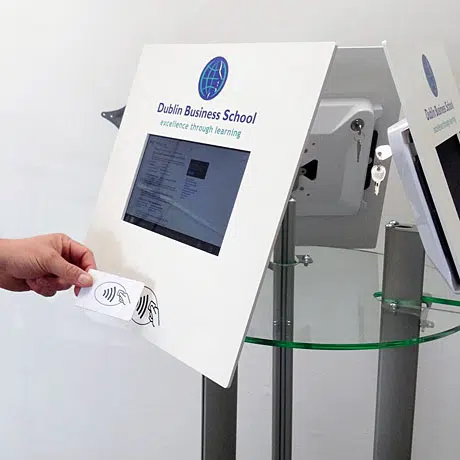 Dublin Business School's NFC kiosk