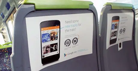 Google Play Music's seat-back ads