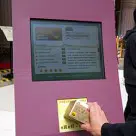 Tapping a product to the NFC kiosk brings up authenticity information