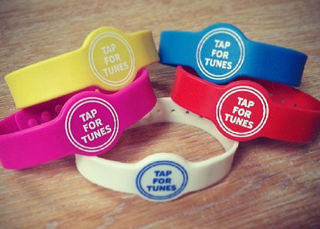 Wooshping's NFC wristbands