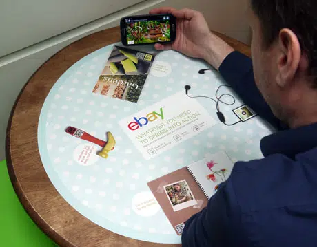 eBay's table top NFC ads