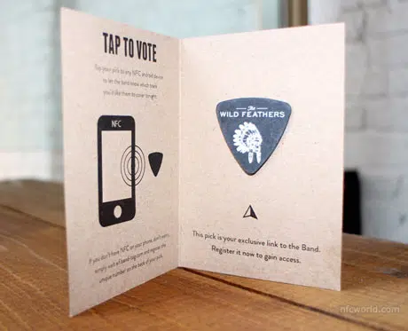 An NFC-enabled guitar pick