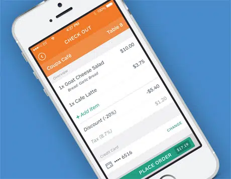 Coupa Cafe customers can order and pay via BLE and an app