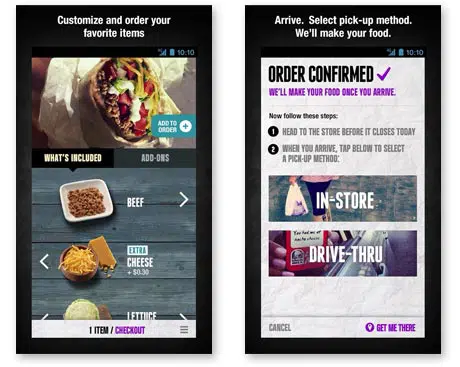 Taco Bell mobile ordering