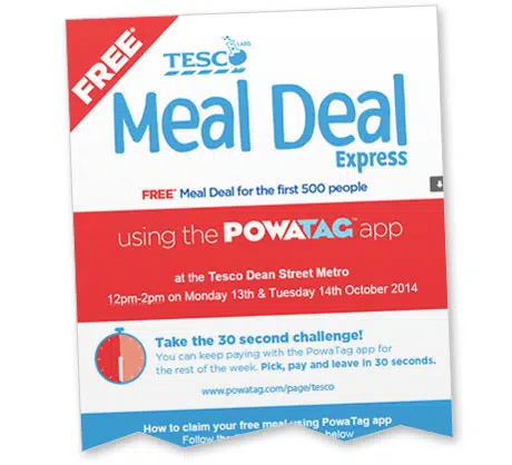 An email promotes Tesco's trial of Powatag payments