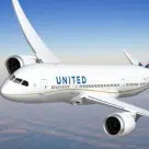 A Boeing 787 in United Airlines livery