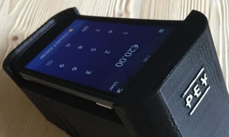 Pey prototype mobile payments terminal in Hannover Germany