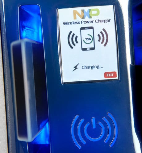 NFC charging point in NXP concept car designed by Rinspeed