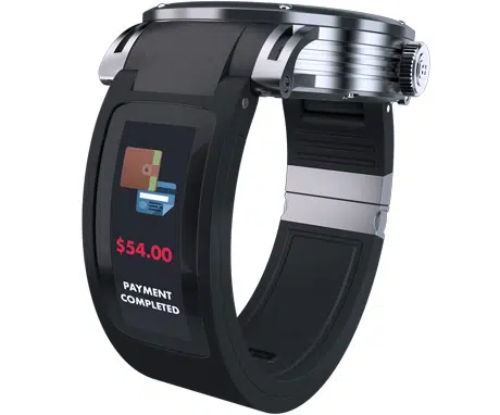 NFC mobile payment made with Kairos smartwatch