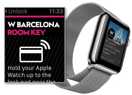 The SPG app running on an Apple Watch