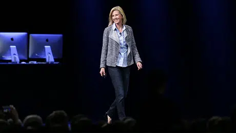 Jennifer Bailey, vice president of Apple Pay, takes the stage at WWDC