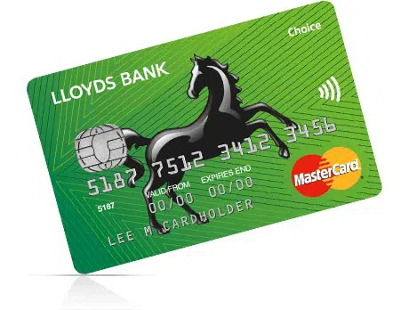 A Lloyds Bank issued contactless payment card