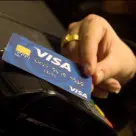 A Visa contactless card