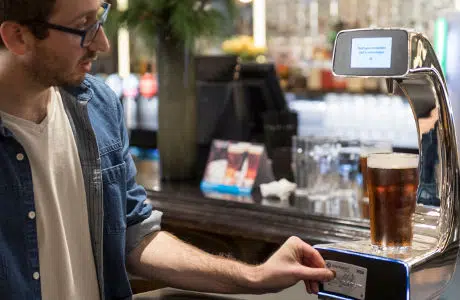 Barclaycard contactless self-serve beer pump