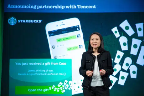 Starbucks China CEO Belinda Wong announces WeChat Pay partnership