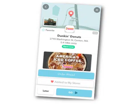 Dunkin' Donuts Waze app