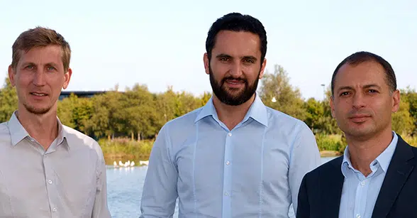 Dejamobile founders Bertrand Pladeau, Ahmad Saif and Houssem Assadi