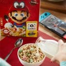 Super Mario Cereal in a bowl
