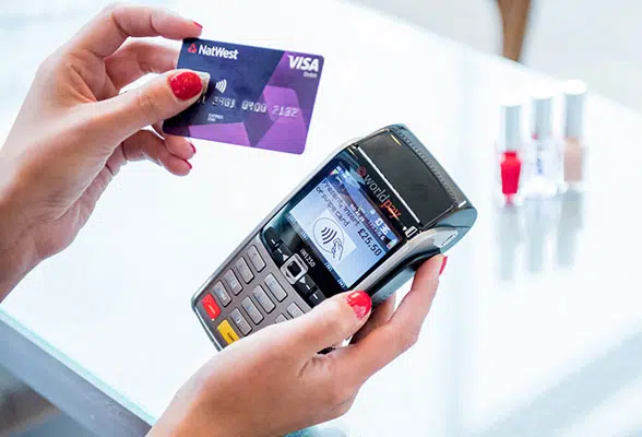 A contactless payment using a Worldpay terminal