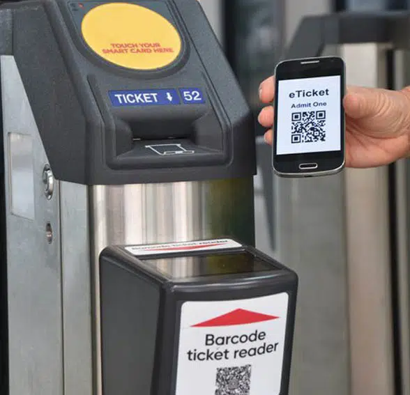 Mobile phone and smart ticketing reader