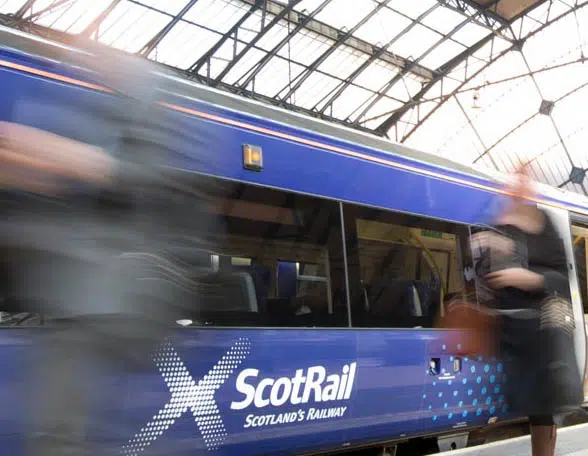 ScotRail train at platform