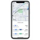 Phone showing Uber Transit app
