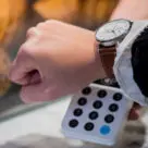 Wrist with watch and payments terminal