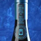 blue wine bottle