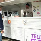 Customer buying ice cream using face recognition