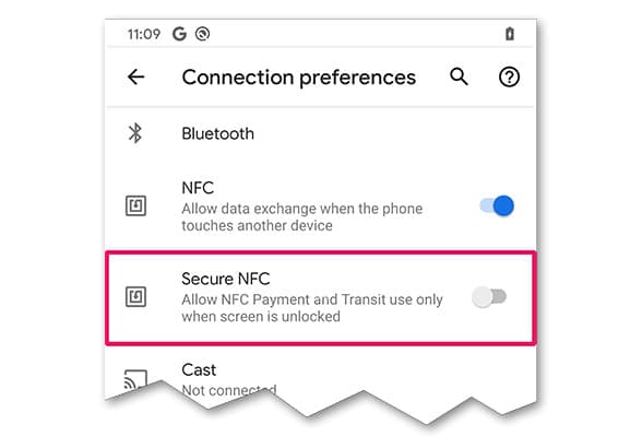 Android's Secure NFC option