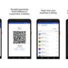 Four smartphones being used for GooglePay transactions