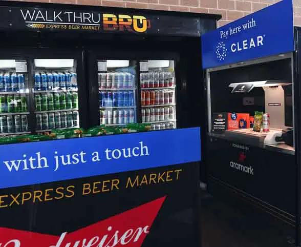 New York Mets Walk Thru Bru self checkout kiosk