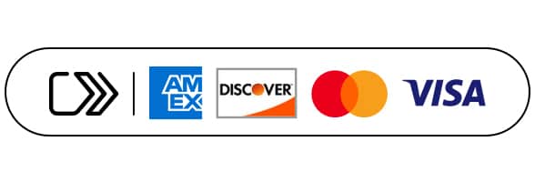 Amex Visa Mastercard Disover logos