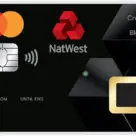 A Natwest biometric credit card, with the fingerprint sensor visible at the bottom right