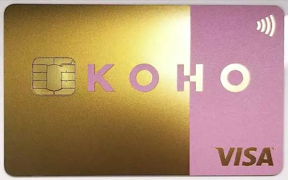 Koho metal Visa bank card