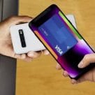Visa Tap to Pay enabled NFC phone tapping smartphone