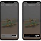 2 Apple phones showing AR Quick Look Custom Action feature