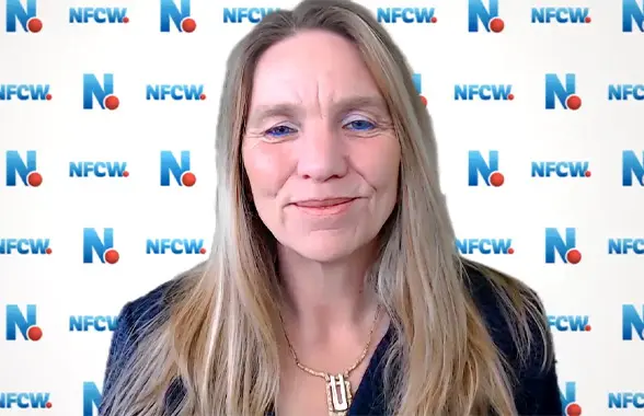 NFCW editor Sarah Clark in a video presentation